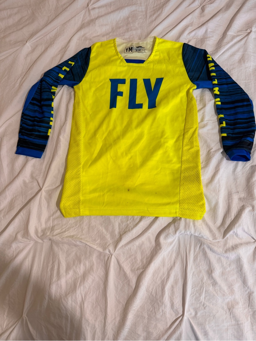 Youth Neon Yellow 'FLY' Long-Sleeve Athletic Tee by YM Elite